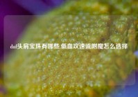 dnf头肩宝珠有哪些,低血攻速流附魔怎么选择