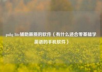 pubg lite辅助画质的软件（有什么适合零基础学英语的手机软件）