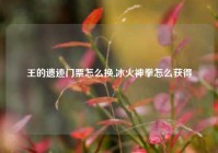 王的遗迹门票怎么换,冰火神拳怎么获得