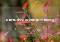 证券时报网快讯中心,财联社什么时候创立