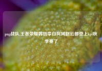 png战队,王者荣耀韩信李白阿珂赵云都登上kpl秋季赛了