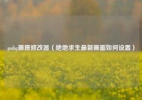 pubg画质修改器（绝地求生最新画面如何设置）