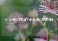 dnf什么职业厉害,地下城80级技能给力的职业