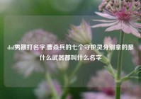 dnf男散打名字,曹焱兵的七个守护灵分别拿的是什么武器都叫什么名字