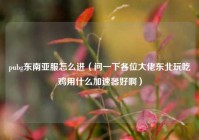 pubg东南亚服怎么进（问一下各位大佬东北玩吃鸡用什么加速器好啊）