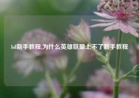 lol新手教程,为什么英雄联盟上不了新手教程