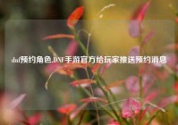 dnf预约角色,DNF手游官方给玩家推送预约消息