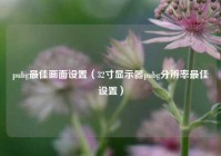 pubg最佳画面设置（32寸显示器pubg分辨率最佳设置）