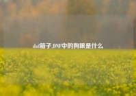 dnf箱子,DNF中的狗眼是什么