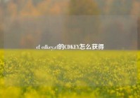 cf cdkey,cf的CDKEY怎么获得