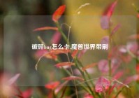 破碎bug怎么卡,魔兽世界带刷