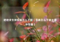 绝地求生体验服怎么下载（苹果怎么下载王者体验服）