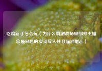 吃鸡新手怎么玩（为什么刺激战场里那些主播总是轻易的发现敌人并且瞄准射击）