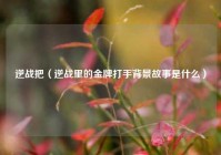 逆战把（逆战里的金牌打手背景故事是什么）