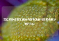 贾克斯卧虎藏龙皮肤,有哪些没有特效却极其珍贵的皮肤