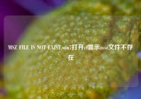 MSZ FILE IS NOT EXIST,win7打开cf显示msz文件不存在