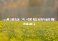 pubg开挂辅助器（有人在用刺激战场电脑版模拟器辅助吗）