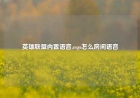 英雄联盟内置语音,csgo怎么房间语音