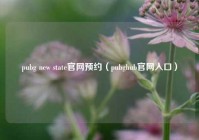 pubg new state官网预约（pubghub官网入口）