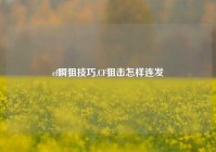 cf瞬狙技巧,CF狙击怎样连发