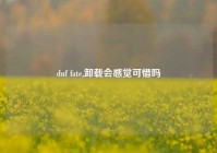 dnf fate,卸载会感觉可惜吗