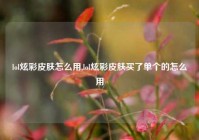 lol炫彩皮肤怎么用,lol炫彩皮肤买了单个的怎么用