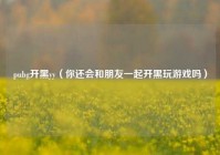 pubg开黑yy（你还会和朋友一起开黑玩游戏吗）