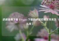 逆战免费下载（wegame下载的逆战启动文件夹怎么找）