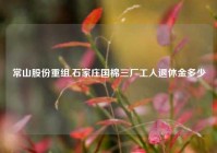 常山股份重组,石家庄国棉三厂工人退休金多少