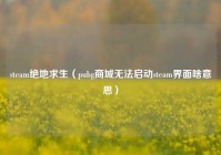 steam绝地求生（pubg商城无法启动steam界面啥意思）