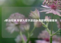 cf积分兑换,穿越火线手游战队贡献积分哪里来