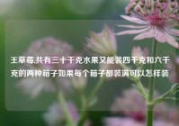 王草莓,共有三十千克水果又能装四千克和六千克的两种箱子如果每个箱子都装满可以怎样装