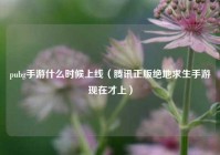 pubg手游什么时候上线（腾讯正版绝地求生手游现在才上）