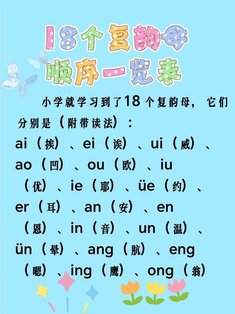 9个复韵母怎么读写？新手也能快速学会的方法！