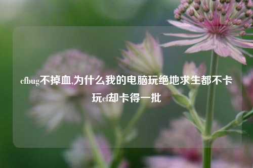 cfbug不掉血,为什么我的电脑玩绝地求生都不卡玩cf却卡得一批