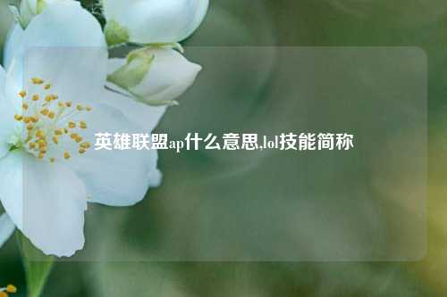 英雄联盟ap什么意思,lol技能简称