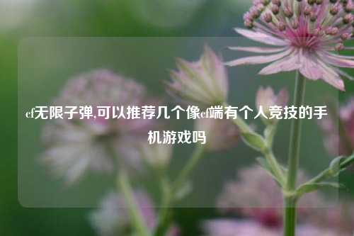 cf无限子弹,可以推荐几个像cf端有个人竞技的手机游戏吗