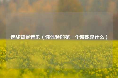 逆战背景音乐（你体验的第一个游戏是什么）