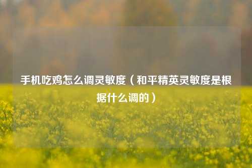 手机吃鸡怎么调灵敏度（和平精英灵敏度是根据什么调的）