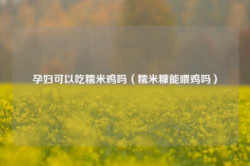 孕妇可以吃糯米鸡吗（糯米糠能喂鸡吗）