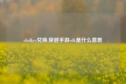 cfcdkey兑换,穿越手游cdk是什么意思