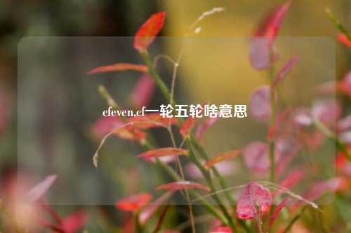 cfeven,cf一轮五轮啥意思