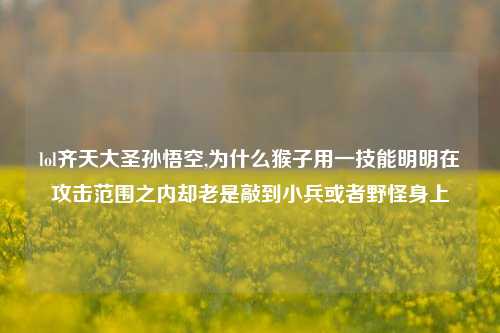 lol齐天大圣孙悟空,为什么猴子用一技能明明在攻击范围之内却老是敲到小兵或者野怪身上