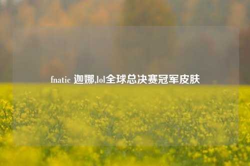 fnatic 迦娜,lol全球总决赛冠军皮肤