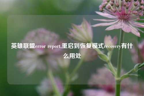 英雄联盟error report,重启到恢复模式recovery有什么用处