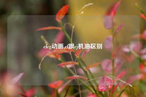 cfcg动画,cf跟cj机油区别