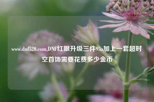 www.dnf520.com,DNF红眼升级三件95a加上一套超时空首饰需要花费多少金币