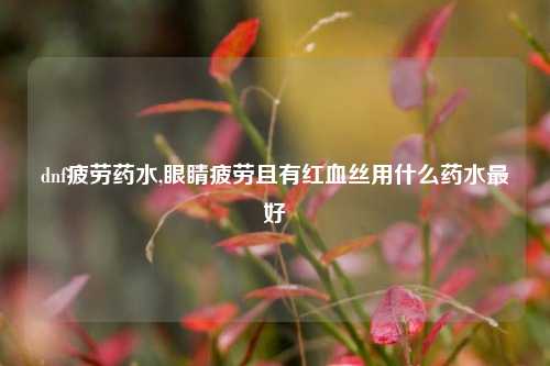 dnf疲劳药水,眼睛疲劳且有红血丝用什么药水最好