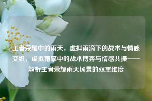 王者荣耀中的雨天,虚拟雨滴下的战术与情感交织,虚拟雨幕中的战术博弈与情感共振——解析王者荣耀雨天场景的双重维度