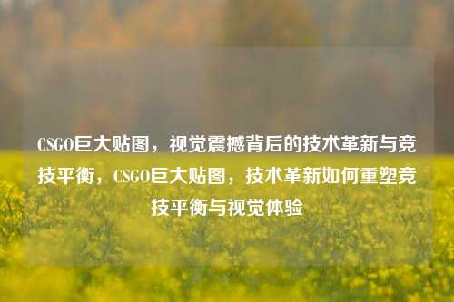 CSGO巨大贴图,视觉震撼背后的技术革新与竞技平衡,CSGO巨大贴图,技术革新如何重塑竞技平衡与视觉体验